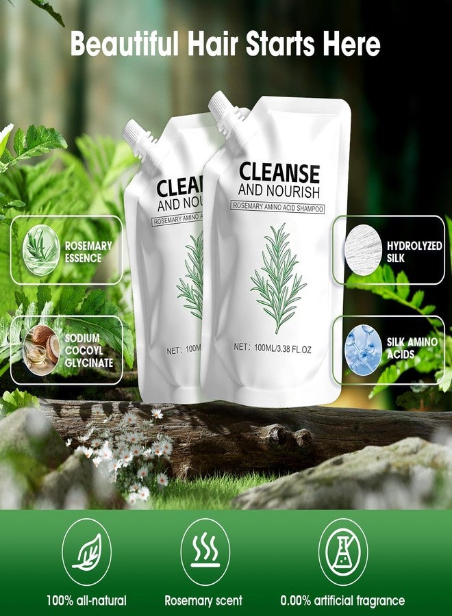 Botou شامبو إكليل الجبل بالأحماض الأمينية (عبوتان)، شامبو لنمو الشعر الخفيف لدى النساء والرجال الذين يعانون من تساقط الشعر، يقوي الشعر بتركيبة طبيعية (3.38 أونصة سائلة) - Image 5