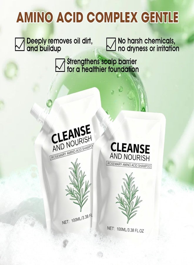 Botou شامبو إكليل الجبل بالأحماض الأمينية (عبوتان)، شامبو لنمو الشعر الخفيف لدى النساء والرجال الذين يعانون من تساقط الشعر، يقوي الشعر بتركيبة طبيعية (3.38 أونصة سائلة) - Image 3