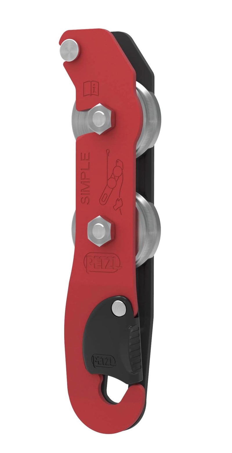 PETZL Simple Lightweight Caving Descender Bobbin Type Red - Image 2