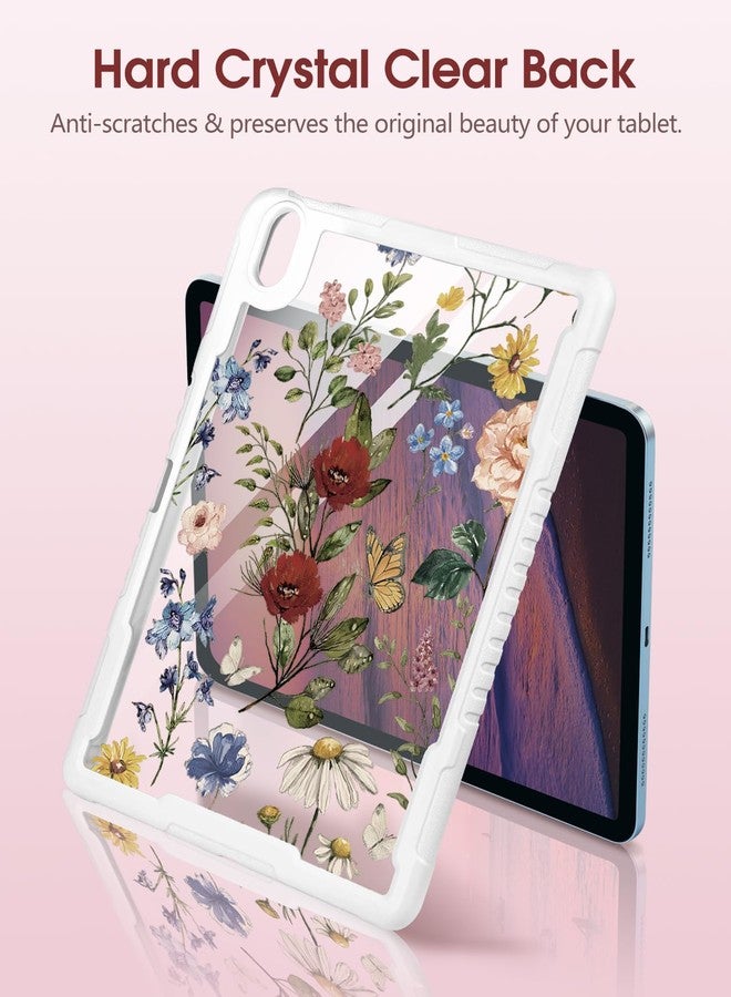 Uppuppy جراب Uppuppy لجهاز iPad Mini 7 A17 Pro 2024/Mini 6 2021 مقاس 8.3 بوصة - غطاء أنيق بتصميم زهور جميل مع حامل وقلم، يوفر حماية فائقة لجهاز iPad Mini من الجيل السابع/السادس. - Image 3