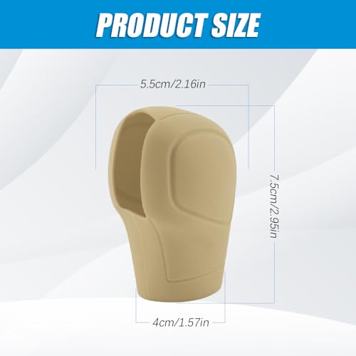 Zufoty Car Gear Shift Knob Cover, Gear Shift Knob Cover Car Protect Accessories, Car Shift Protector Cover Protector, Silicone Automatic Gear Shift Knob Cover Universal for Most Cars - Image 2
