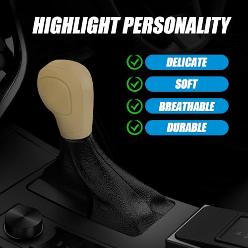 Zufoty Car Gear Shift Knob Cover, Gear Shift Knob Cover Car Protect Accessories, Car Shift Protector Cover Protector, Silicone Automatic Gear Shift Knob Cover Universal for Most Cars - Image 4