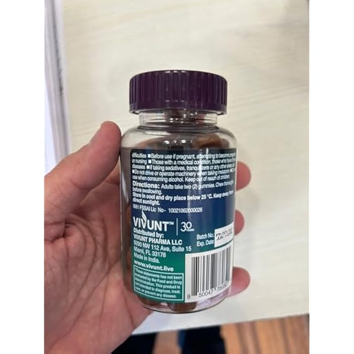 AXIV VroZzz Melatonin Sleep Aid Gummies, 10 mg Melatonin, with Chamomile, Lavender & Valerian Root, Supports Occasional Sleep, Wildberry Vanilla Flavor, 60 Gummies - Image 3