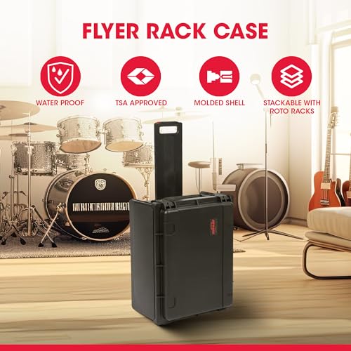 SKB Studio Flyer Rack Case 4U - Durable Mobile Studio Solution with Injection Molded Shell, TSA Locks, and Wheels for Musicians, DJs, and Producers - Securely Transport and Protect Your Gear - Image 2