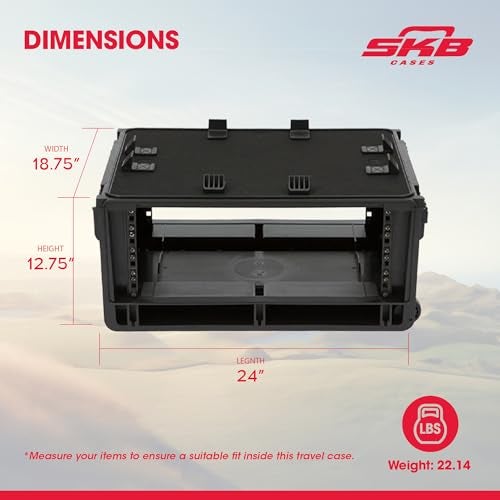 SKB Studio Flyer Rack Case 4U - Durable Mobile Studio Solution with Injection Molded Shell, TSA Locks, and Wheels for Musicians, DJs, and Producers - Securely Transport and Protect Your Gear - Image 3