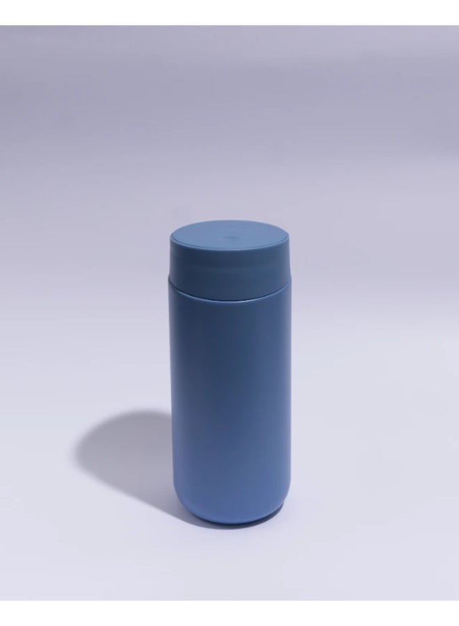 Storm 16 oz Insulated Stainless Steel Inner Ceramic Thermal Mug, Keep Hot and Cold with 3 Lids and Reusable Straw, Haze Blue - Image 2