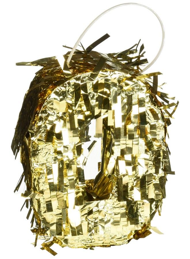 Amscan Foil Number Mini 0" Pinata 6 X 4 1/2 X 2 Gold - Image 1