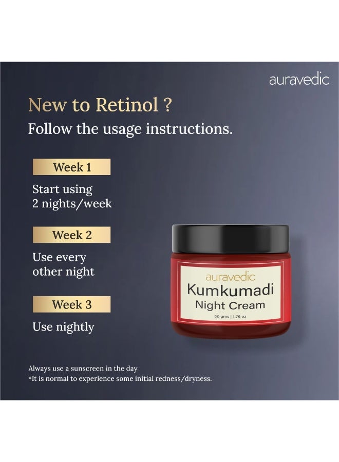 Auravedic Kumkumadi Night Cream ,For Face 50g - Image 3