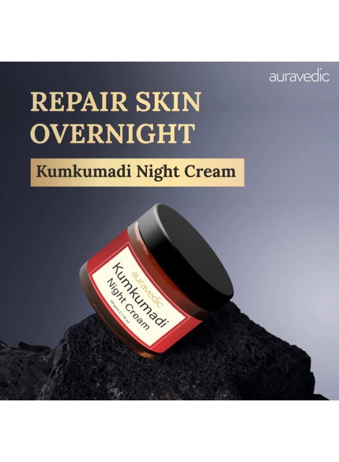 Auravedic Kumkumadi Night Cream ,For Face 50g - Image 2