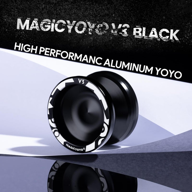 MAGICYOYO V3 Yoyo for Kids 8-12 or Above, Responsive Yoyo Professional with Dual Function, Professional Trick Yo yo for Adults with 12 Yo-yo Strings, KK Bearing, Bearing Puller, Axle,Case Bag -Black - Image 2
