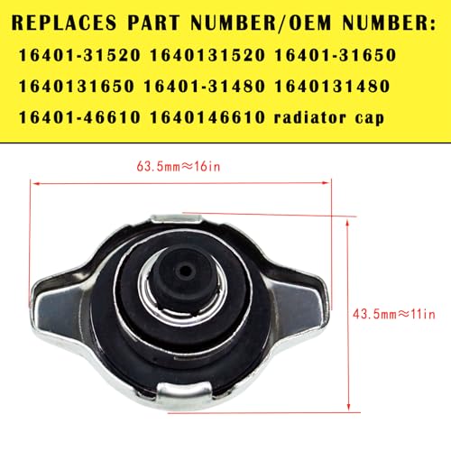 ZIMGLOBAL Radiator Cap Replacement For 16401-31520 - Fits Toyota Avalon, Camry, Highlander, Prius C, Sienna, Tundra, Yaris & Lexus ES350, RX350, RX450h, More Models - Image 2