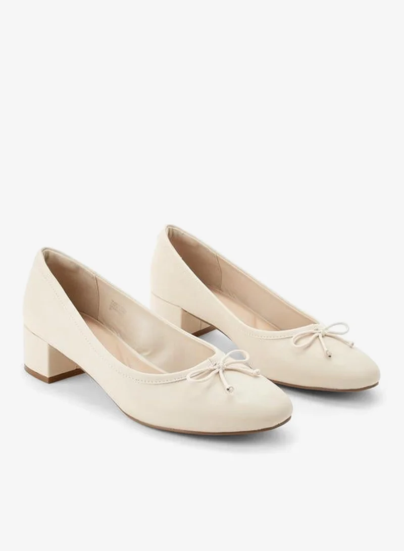 Celeste Women Bow Detail Block Heel Shoes