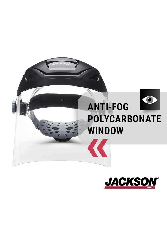 Jackson Safety Jackson Safety Lightweight F4XP Premium Face Shield - Mask & Crown with 370 Speed Dial Ratcheting Headgear, ANSI Z87.1, for Work, Grinding, Cutting, Universal Pin Pattern - Uncoated - Clear Tint  - Image 3