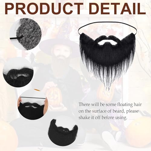 Indusoire 2 Pcs Fake Beard, Fake Moustache and Beard Set for Acting, Party, False Beard and Mustache for Costume, Drama Role Play - Image 4