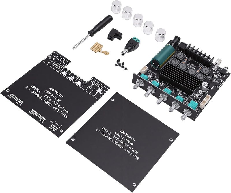 WALFRONT 2.1 Channel Bluetooth Amplifier Module, 50Wx2 100W Subwoofer Audio Power Amp Board with TPA3116D2 Chip, for Enhanced Music and Movie Experience - Image 4