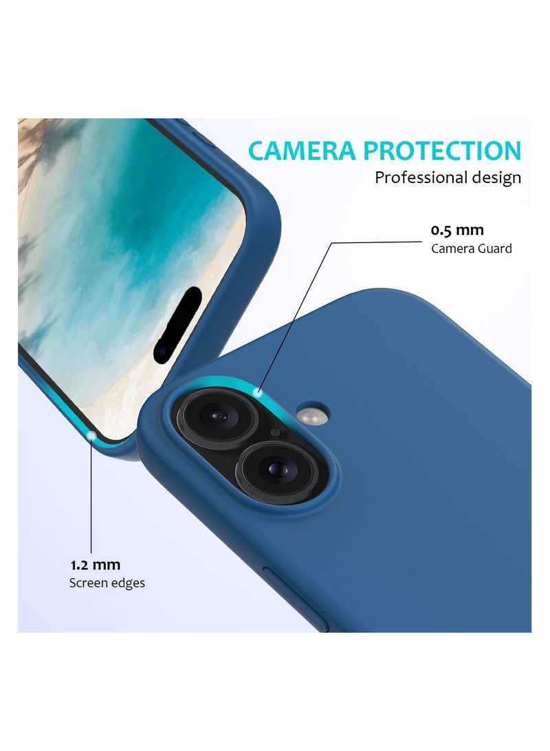 Premium Liquid Silicone Case for iPhone 16 – Ultra-Thin, Soft-Touch TPU Cover with MagSafe Compatibility, Shockproof & Impact-Resistant Design (Blue)  - Image 2