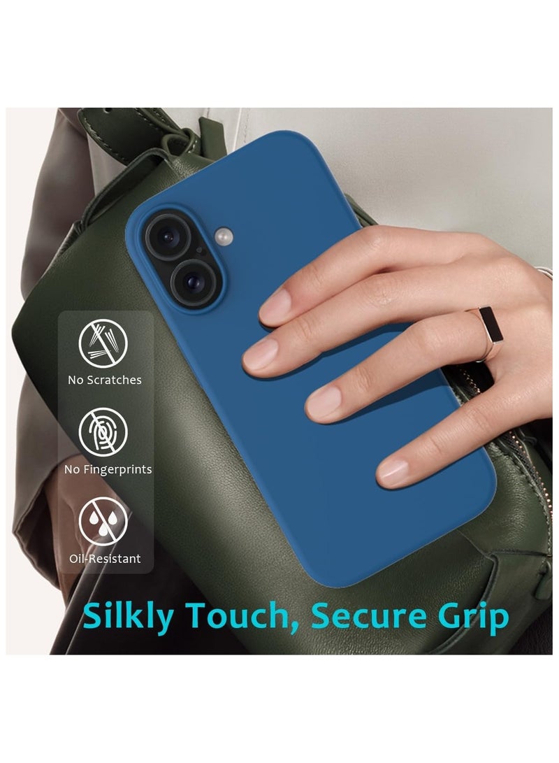 Premium Liquid Silicone Case for iPhone 16 – Ultra-Thin, Soft-Touch TPU Cover with MagSafe Compatibility, Shockproof & Impact-Resistant Design (Blue)  - Image 3