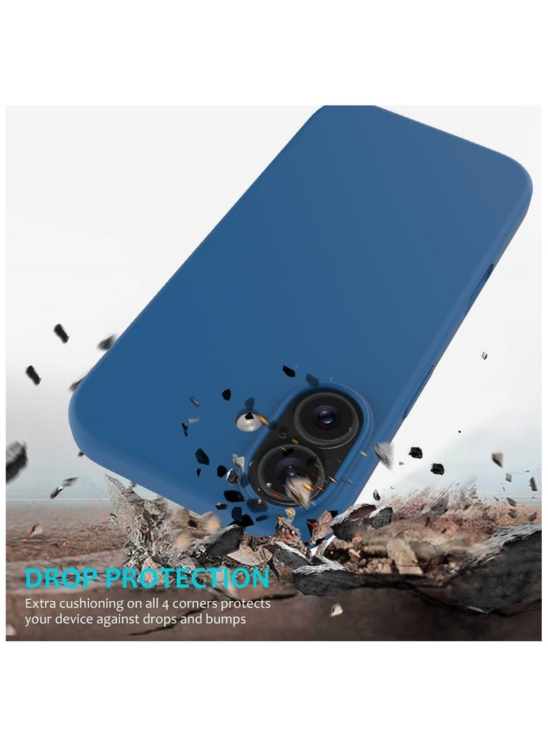 Premium Liquid Silicone Case for iPhone 16 – Ultra-Thin, Soft-Touch TPU Cover with MagSafe Compatibility, Shockproof & Impact-Resistant Design (Blue)  - Image 4