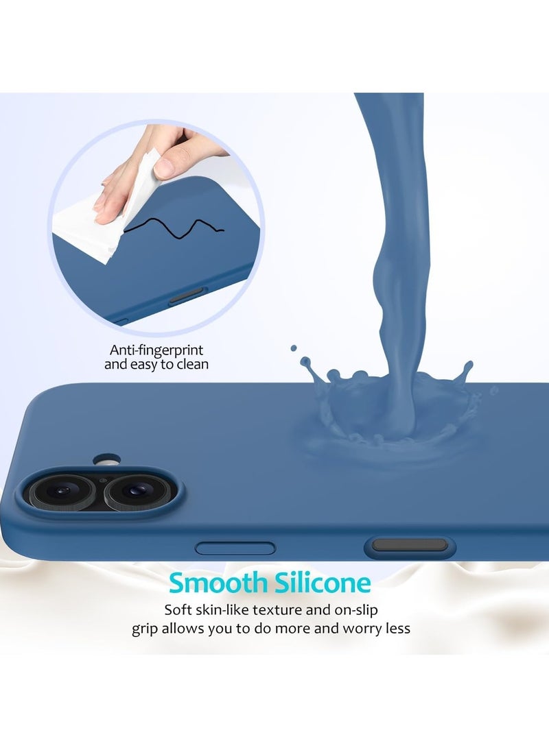 Premium Liquid Silicone Case for iPhone 16 – Ultra-Thin, Soft-Touch TPU Cover with MagSafe Compatibility, Shockproof & Impact-Resistant Design (Blue)  - Image 5