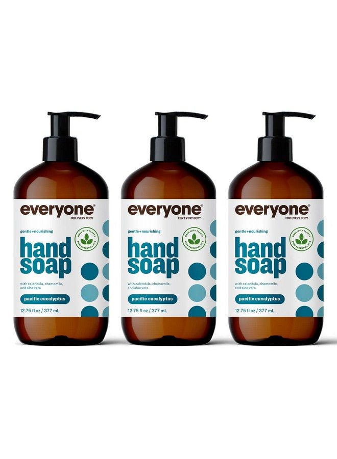 Everyone Liquid Hand Soap 12.75 Ounce (Pack Of 3) Pacific Eucalyptus Plantbased Cleanser With Pure Essential Oils - Image 1