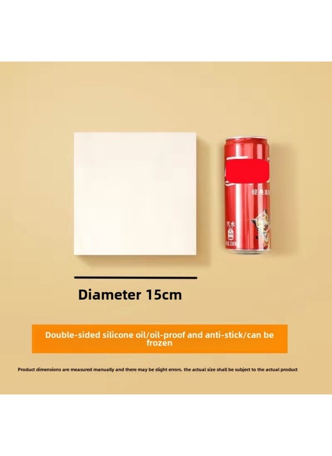 Generic - Hamburger Meat Separator Paper Compartment Oil Paper Beef Cake Anti-stick Isolation Paper Food Grade Frozen Hand Cake Paper Double-sided Non-stick-Color:500 Sheets-Specifications:Square 15cm - Image 1