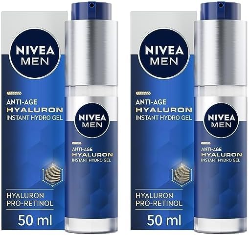 NIVEA MEN AntiAge Hyaluron SPF15 Moisturising Cream 50ml AntiWrinkle Face Cream with Hyaluronic Acid and ProRetinol Visibly Reduces Deep Wrinkles and Firms Skin - Image 1