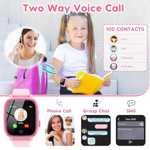 cjc 4G Smart Watch for Kids with GPS Tracker, Globally Applicable, Texting and Calling, Kids Watch for Ages 4-12 - Includes Video Call, Chat, SOS Alerts, App - Fun & Educational Birthday Gift Idea - Image 4