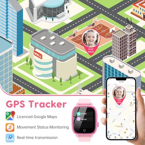 cjc 4G Smart Watch for Kids with GPS Tracker, Globally Applicable, Texting and Calling, Kids Watch for Ages 4-12 - Includes Video Call, Chat, SOS Alerts, App - Fun & Educational Birthday Gift Idea - Image 3