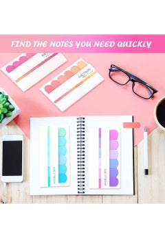 KASTWAVE Sticky Index Tabs, 1440 Pieces Colored Sticky Notes Document Page Marker, Writable Adhesive Page Tabs for Annotating Books, Notebooks, Documents, Classify Files 12 Sets  - Image 3