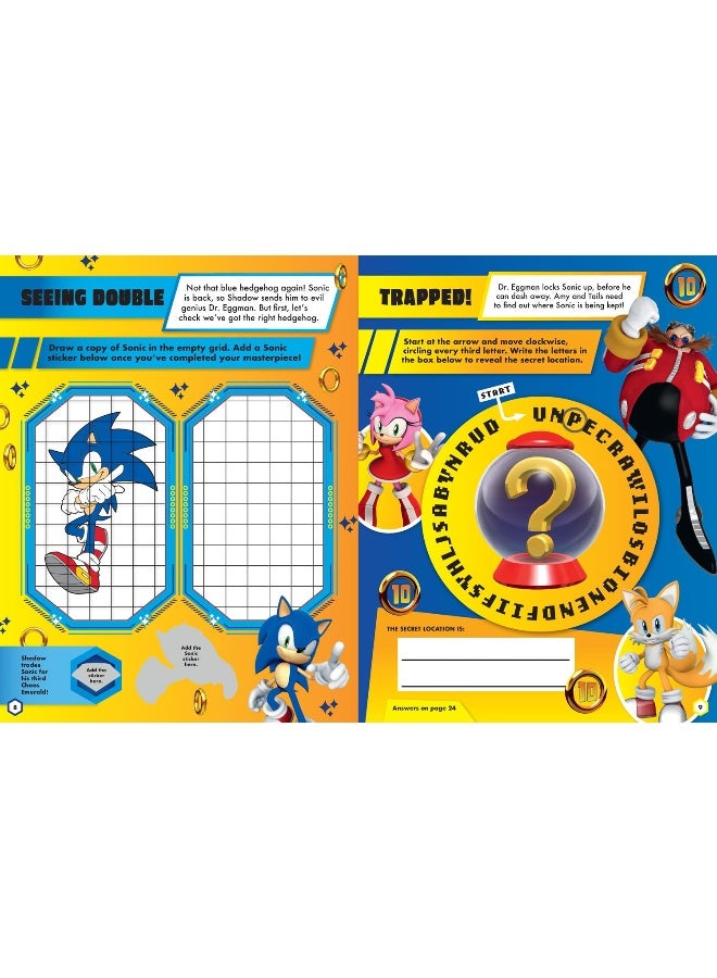 Sonic the Hedgehog Sticker Quest: Sonic vs Shadow: Sticker Activity Book packed with puzzles and over 200 stickers! Perfect for fans of the games, movies and TV shows - Image 3