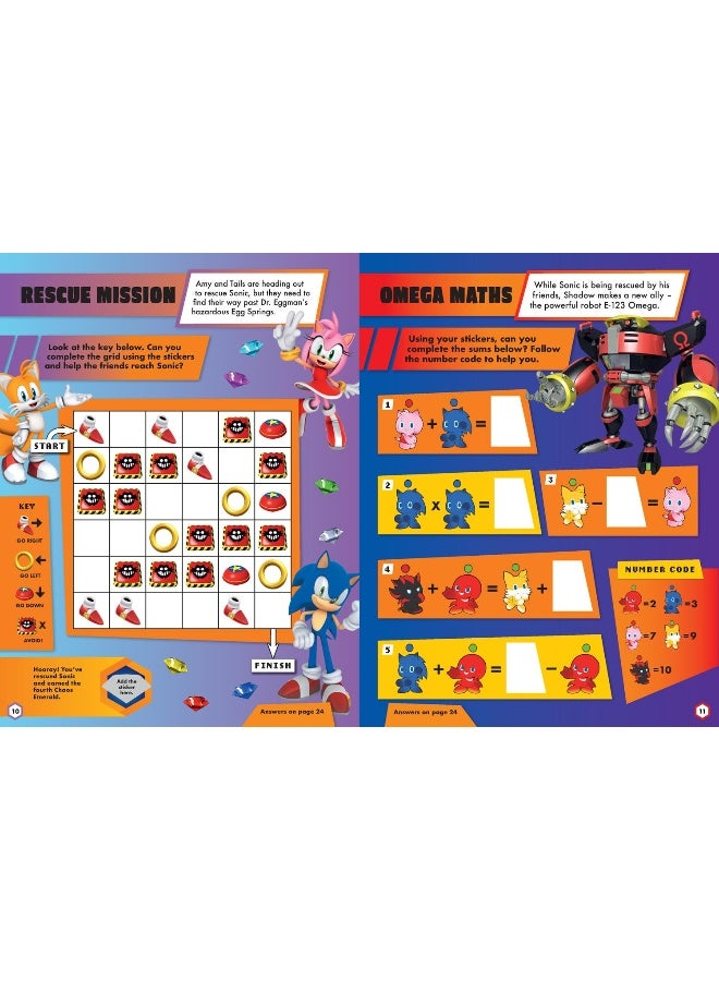 Sonic the Hedgehog Sticker Quest: Sonic vs Shadow: Sticker Activity Book packed with puzzles and over 200 stickers! Perfect for fans of the games, movies and TV shows - Image 4
