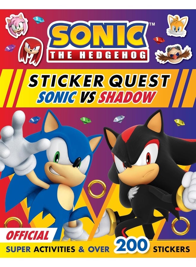 Sonic the Hedgehog Sticker Quest: Sonic vs Shadow: Sticker Activity Book packed with puzzles and over 200 stickers! Perfect for fans of the games, movies and TV shows - Image 1