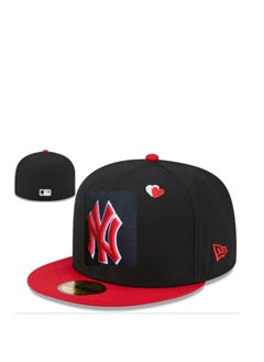 Generic NEW York 3D Embroidered Fitted Baseball Team Cap with Closed Back for Sun Protection 