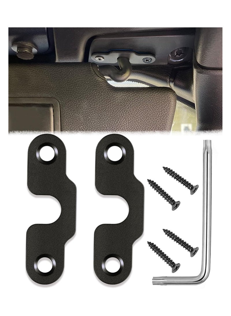 Bukela Sun Visor Repair Kit, Sun Visor Pivot Bracket Mounting Accessories Compatible with Jeep Wrangler JK 2018/Wrangler JL 2018 2019 2021 2022 2023/JT Gladiator 2020 2021 2022 2023 (Black) - Image 1
