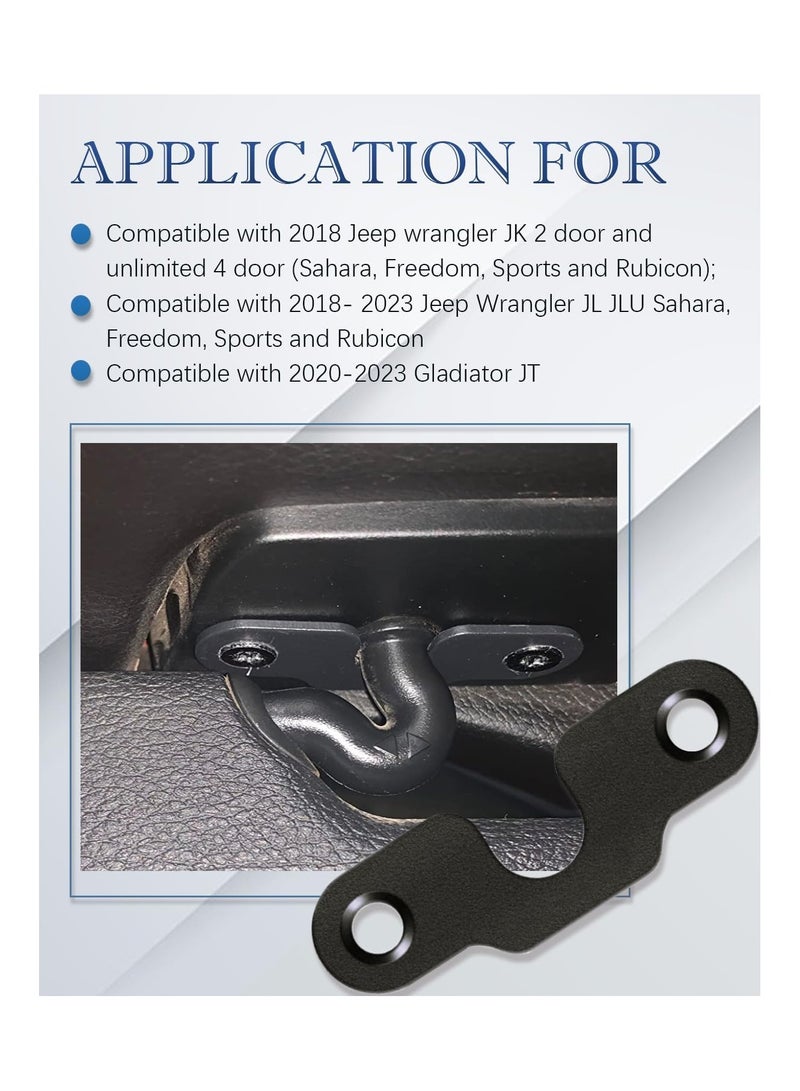 Bukela Sun Visor Repair Kit, Sun Visor Pivot Bracket Mounting Accessories Compatible with Jeep Wrangler JK 2018/Wrangler JL 2018 2019 2021 2022 2023/JT Gladiator 2020 2021 2022 2023 (Black) - Image 3