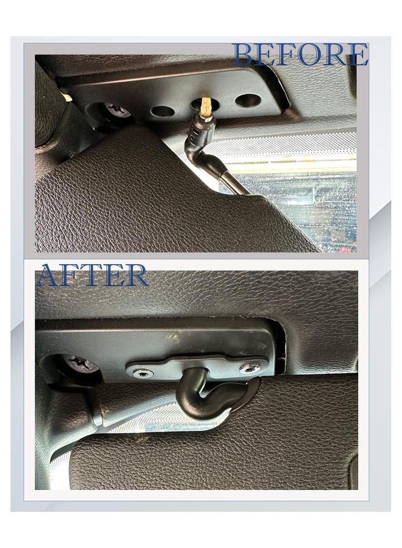 Bukela Sun Visor Repair Kit, Sun Visor Pivot Bracket Mounting Accessories Compatible with Jeep Wrangler JK 2018/Wrangler JL 2018 2019 2021 2022 2023/JT Gladiator 2020 2021 2022 2023 (Black) - Image 4