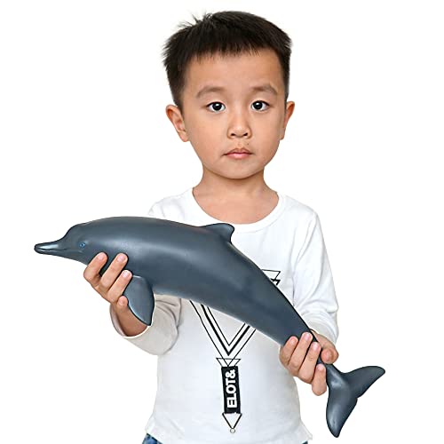 SmilerSmile Simulated Ocean Big Animal, One pc 15Inch Soft Filled Rubber Sea Educational Toys (Dolphin) - Image 1
