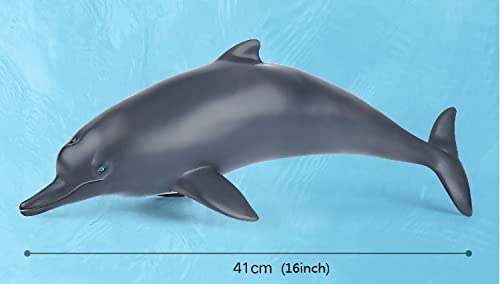 SmilerSmile Simulated Ocean Big Animal, One pc 15Inch Soft Filled Rubber Sea Educational Toys (Dolphin) - Image 2