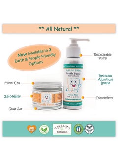 BALM! Baby Atural Fluoride Free Toothpaste By Balm! Baby - Sls Free Toothpaste With Xylitol, Vegan Gluten Free, Bpa Free, Zero Waste Children’S Teeth Paste (Orange)  - Image 4