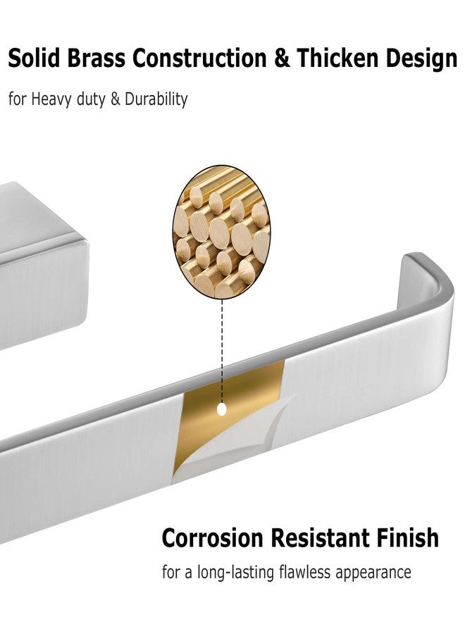 PARLOS All Brass Construction Hand Towel Holder Bar Brushed Nickel for Bathroom & Kitchen Wall Mounted Concealed Mounting Hardwares - Image 3