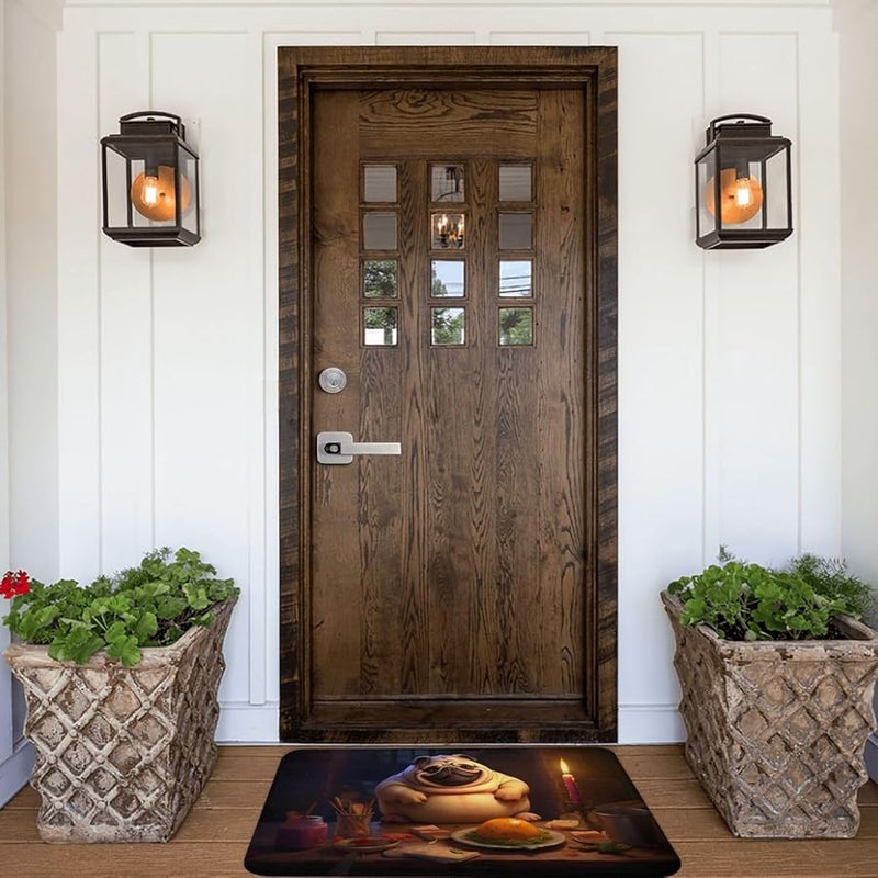 PHAYAH Spotted Dog Doormat 16x24 Indoor Outdoor Front Door Mat For Patio Garage Porch - Image 1