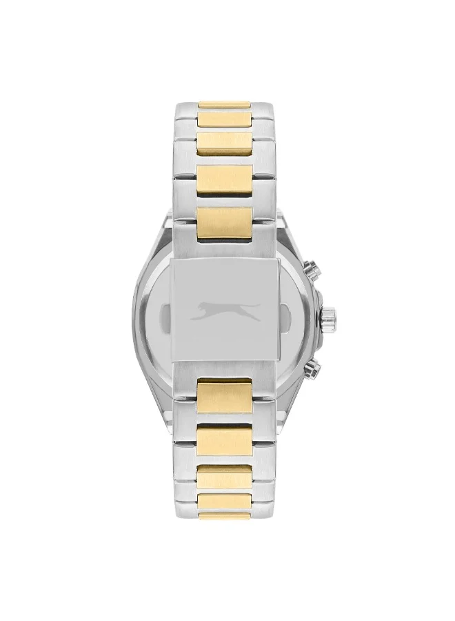 سلازنجر SLAZENGER Men's Watch, Multi Function Display and Metal Strap - SL.9.2106.2.06, Two Tone