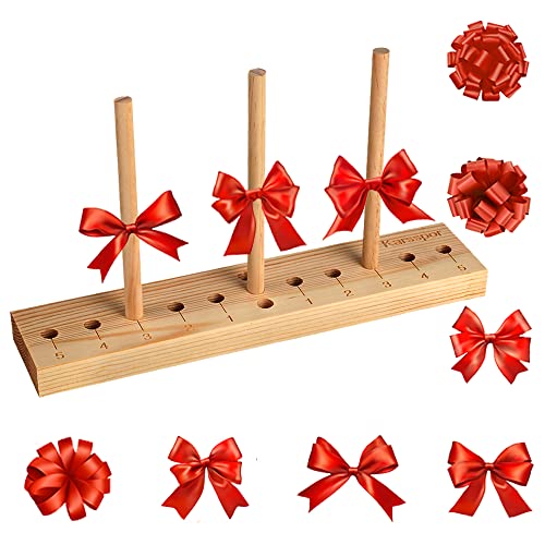 Karsspor Bow Maker Bow Making Tool for Ribbon, Wooden Wreath Bow Maker for Making Gift Bows, Wrist Corsages, Party Decorations, Hair Bows, Holiday Wreaths(with Instructions) - Image 1