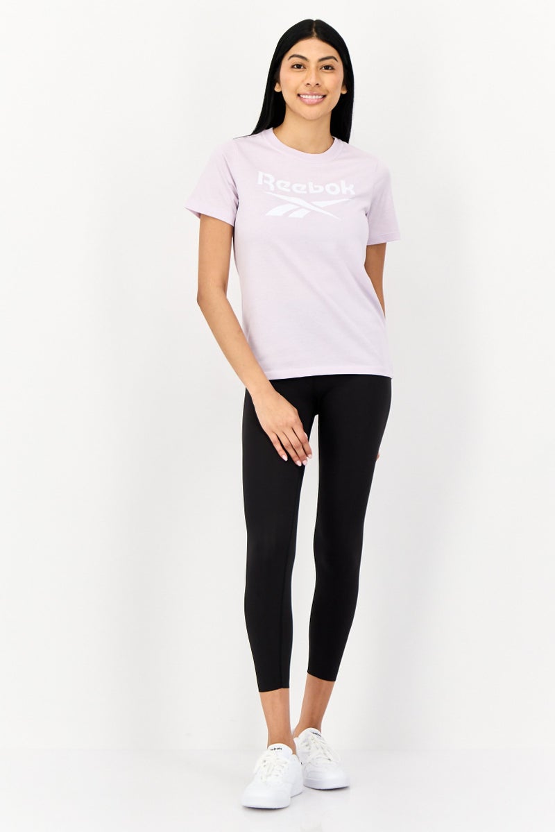 Reebok Women Sportswear Fit Short Sleeve Training T-Shirt, Lavender - Image 3
