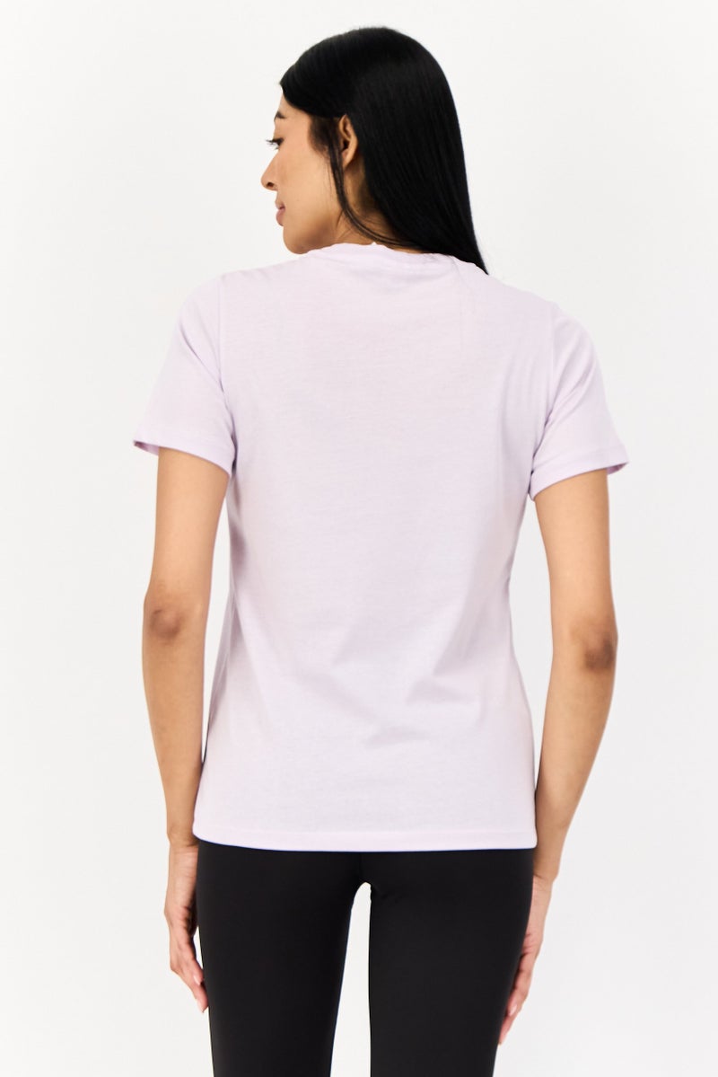 Reebok Women Sportswear Fit Short Sleeve Training T-Shirt, Lavender - Image 2