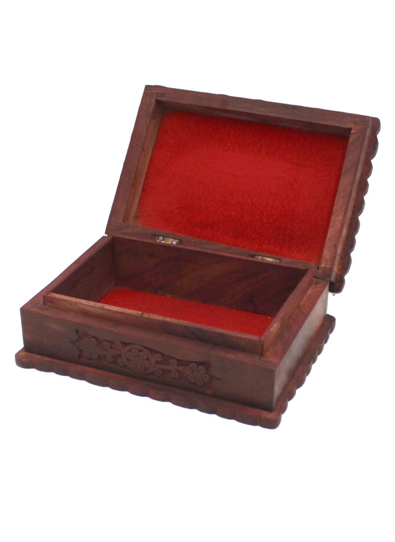 Antique Museum Wooden Box-elephant Carving Work 7 X 5 X 2.25 Inch  - Image 3