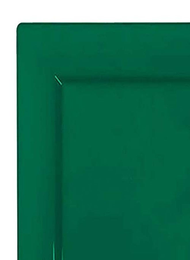 Kaya Hunter Green Plastic Square Cake Plates (Pack of 10) 6.5" - Vibrant & Disposable Tableware, Perfect for Events, Holiday Parties, Weddings, & More - Image 2