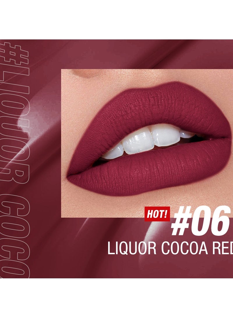 O.TWO.O Waterproof Matte Liquid Lipstick 06 Liqueur Cocoa Red 5g - Image 2