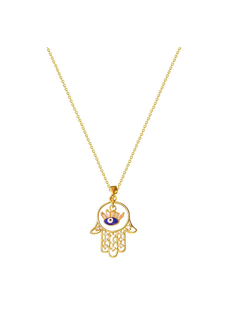 Vibez Jewelz 18K gold plated Stainless steel  "evil eye" necklace, Intensity - Image 1