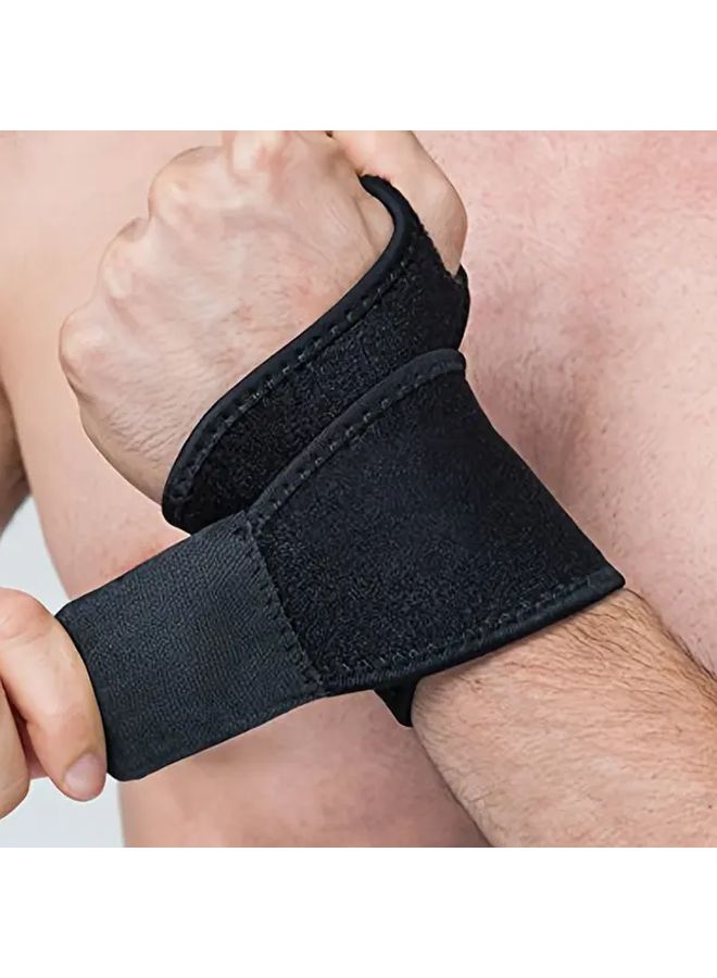 Adjustable Wrist Brace Wrap Compression Sleeve Black For Men And Women Fitness - Image 1